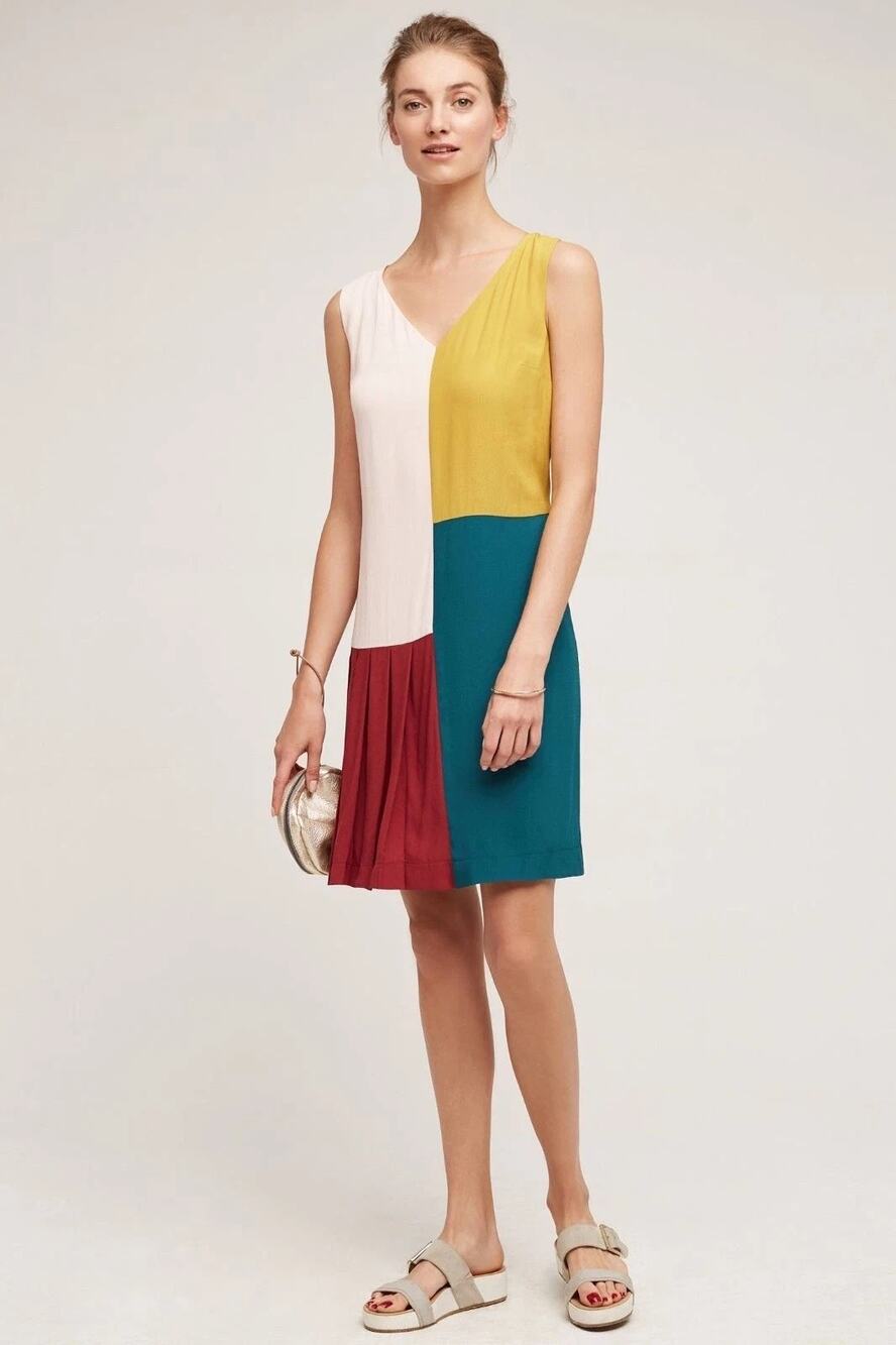 Anthropologie HD in Paris Colorblock Shift Dress